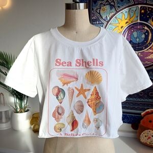 dELiA*s Call My Shellphone Oversized Boxy Cropped Tee Dolls Kill Graphic Print